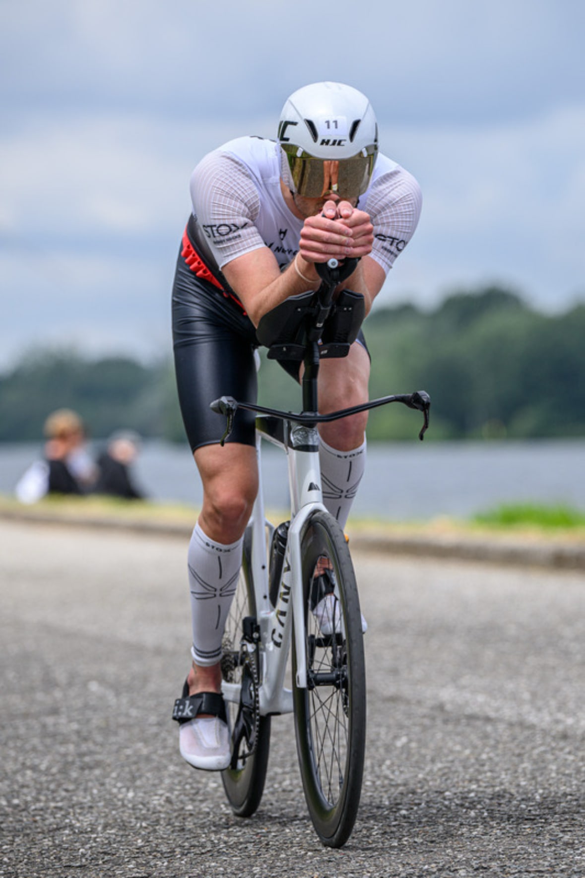 Gaëtan Aerts tijdens een triatlonwedstrijd